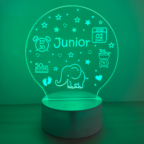 Lámpara personalizada con foto LED especial para bebé!